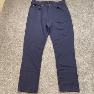 Quince Mens 5-Pocket Chino Pants Navy Blue Stretch Cotton 32x30 (fits 32x27)